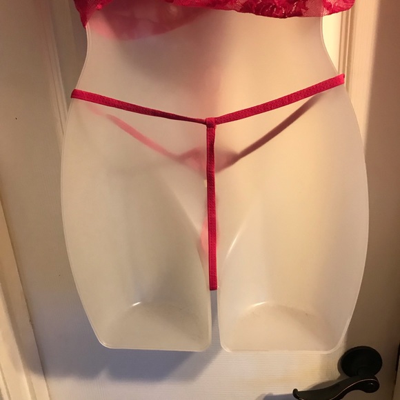 Hot pink lace negligee Sz XL and XXL - Picture 4 of 7